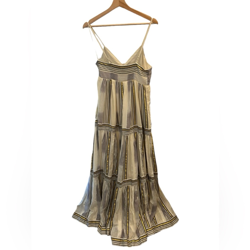 NWT Banana Republic Zephyr Cotton Metalli Stripe Cami Maxi Dress, Size S Tall - Picture 4 of 7